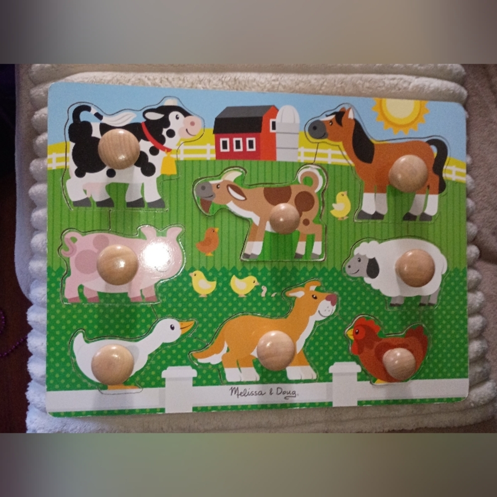 Melissa & Doug Colorful Farm Animal Puzzle